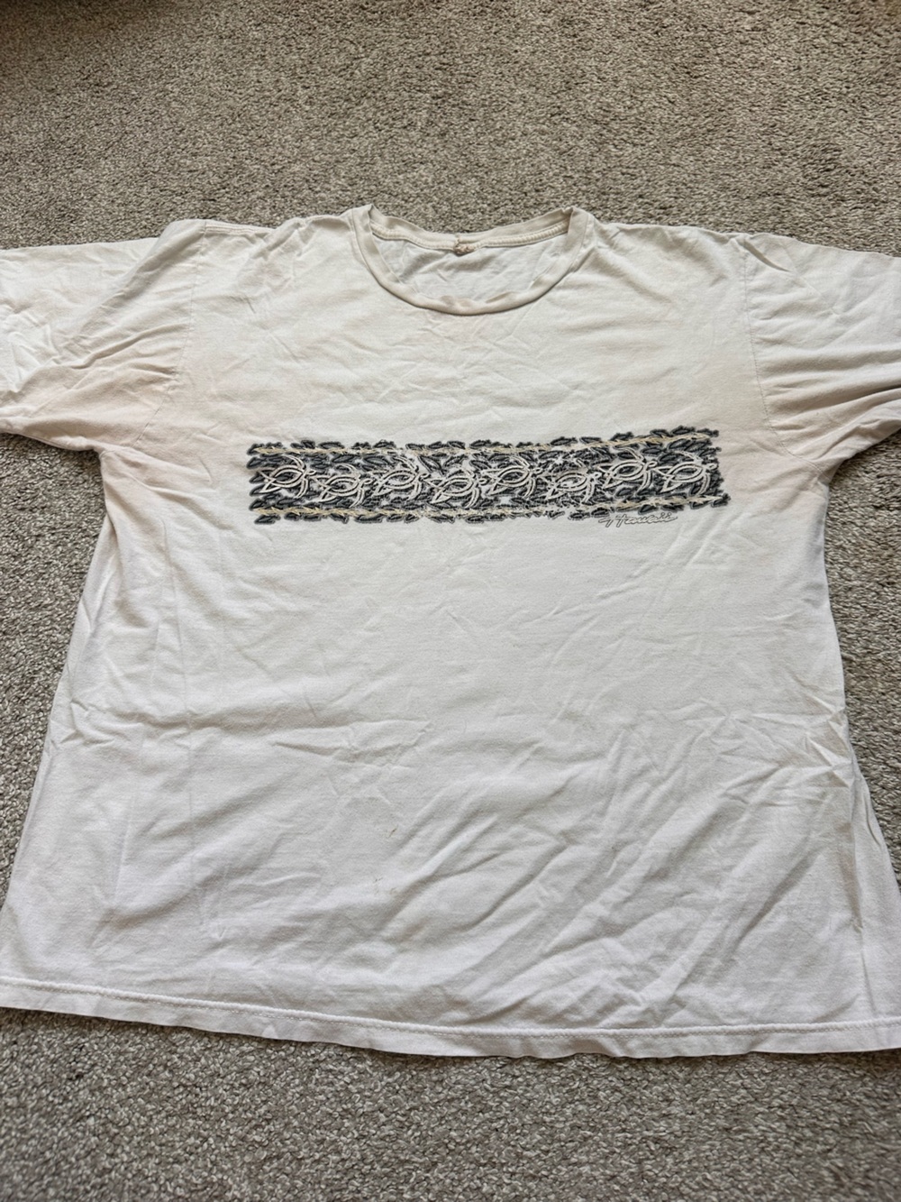 Away Men's White T-Shirt with Black Graphic